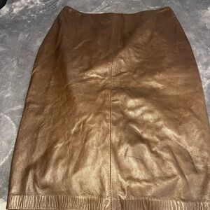 Danier Tan Leather Pencil Skirt